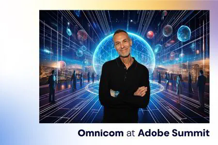 a man posing for an ai photo booth with an ai generated abstract backdrop